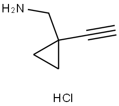 (1-ethynylcyclopropyl)methanamine hydrochloride Structure