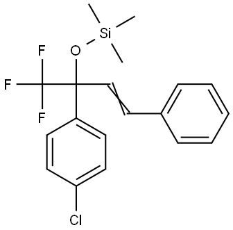 1-(4-Chlorophenyl)-3-phenyl-1-trifluoromethylallyloxy]trimethylsilane Structure