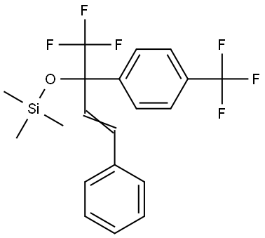 trimethyl-[3-phenyl-1-trifluoromethyl-1-(4-trifluoromethylphenyl)allyloxy]silane Structure