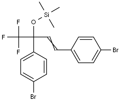 1,3-bis-(4-bromophenyl)-1-trifluoromethylallyloxy]trimethylsilane Structure