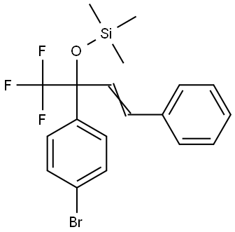 1-(4-bromophenyl)-3-phenyl-1-trifluoromethylallyloxy]trimethylsilane Structure