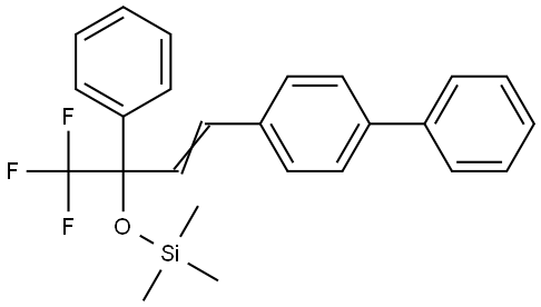 (3-biphenyl-4-yl-1-phenyl-1-trifluoromethylallyloxy)trimethylsilane Structure