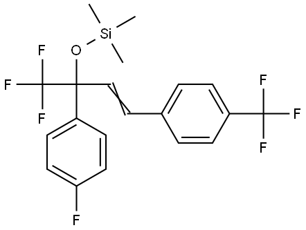 1-(4-fluorophenyl)-1-trifluoromethyl-3-(4-trifluoromethylphenyl)allyloxy]trimethylsilane 구조식 이미지