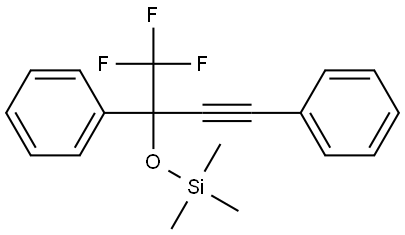 4,4,4-trifluoro-1,3-diphenyl-3-(trimethylsilyloxy)but-1-yne Structure