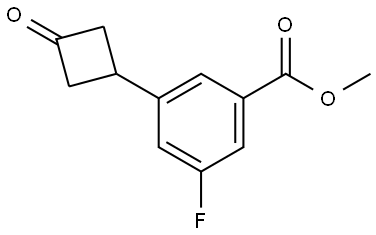 methyl 3-fluoro-5-(3-oxocyclobutyl)benzoate Structure