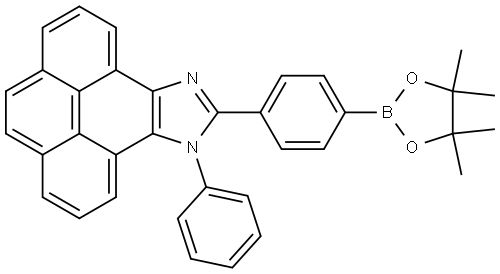 9-Phenyl-10-(4-(4,4,5,5-tetramethyl-1,3,2-dioxaborolan-2-yl)phenyl)-9H-pyreno[4,5-d]imidazole Structure