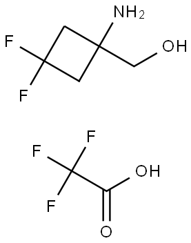 Cyclobutanemethanol, 1-amino-3,3-difluoro-, 2,2,2-trifluoroacetate (1:1) Structure