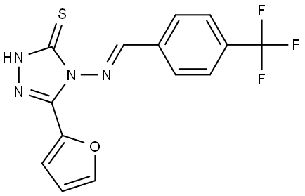 5-(2-FURYL)-4-((4-(TRIFLUOROMETHYL)BENZYLIDENE)AMINO)-4H-1,2,4-TRIAZOLE-3-THIOL Structure