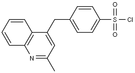 4-((2-methylquinolin-4-yl)methyl)benzene-1-sulfonyl chloride Structure