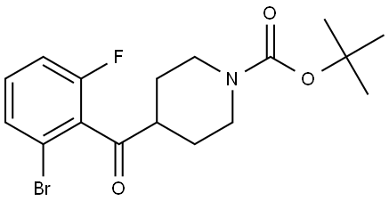 1,1-Dimethylethyl 4-(2-bromo-6-fluorobenzoyl)-1-piperidinecarboxylate Structure