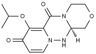 1H-[1,4]Oxazino[3,4-c]pyrido[2,1-f][1,2,4]triazine-6,8-dione, 3,4,12,12a-tetrahydro-7-(1-methylethoxy)-, (12aR)- Structure