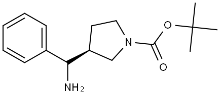 tert-butyl (3S)-3-(amino(phenyl)methyl)pyrrolidine-1-carboxylate Structure