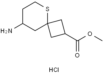 methyl 8-amino-5-thiaspiro[3.5]nonane-2-carboxylate hydrochloride Structure