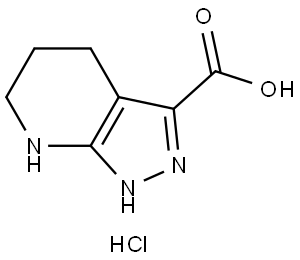 1H,4H,5H,6H,7H-pyrazolo[3,4-b]pyridine-3-carboxylic acid hydrochloride Structure