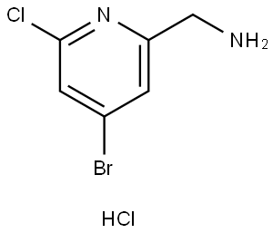 (4-bromo-6-chloropyridin-2-yl)methanamine hydrochloride Structure