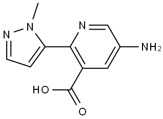 5-amino-2-(1-methyl-1H-pyrazol-5-yl)nicotinic acid Structure