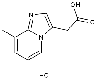 2-{8-methylimidazo[1,2-a]pyridin-3-yl}acetic acid hydrochloride Structure