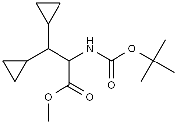 methyl 2-((tert-butoxycarbonyl)amino)-3,3-dicyclopropylpropanoate Structure