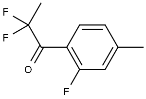 2,2-Difluoro-1-(2-fluoro-4-methylphenyl)-1-propanone Structure