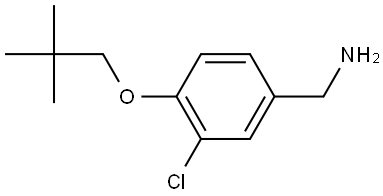 3-Chloro-4-(2,2-dimethylpropoxy)benzenemethanamine Structure