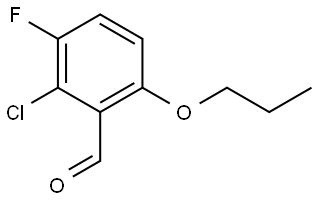 2-Chloro-3-fluoro-6-propoxybenzaldehyde Structure