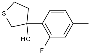 3-(2-Fluoro-4-methylphenyl)tetrahydrothiophene-3-ol Structure