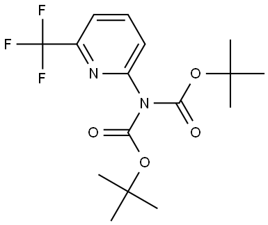 tert-Butyl N-[(tert-butoxy)carbonyl]-N-[6-(trifluoromethyl)pyridin-2-yl]carbamate Structure