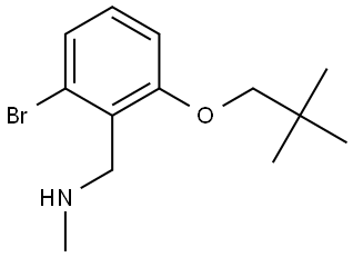 2-Bromo-6-(2,2-dimethylpropoxy)-N-methylbenzenemethanamine Structure