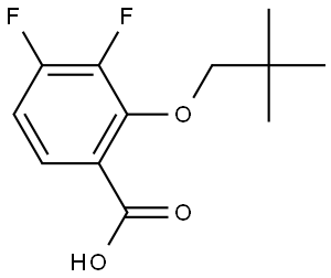 2-(2,2-Dimethylpropoxy)-3,4-difluorobenzoic acid Structure