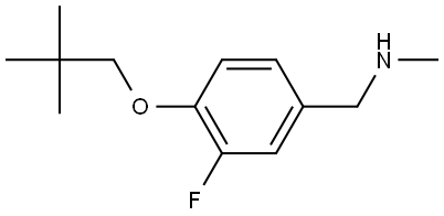 4-(2,2-Dimethylpropoxy)-3-fluoro-N-methylbenzenemethanamine Structure