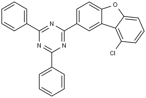 1,3,5-Triazine, 2-(9-chloro-2-dibenzofuranyl)-4,6-diphenyl- Structure