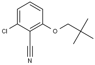 2-Chloro-6-(2,2-dimethylpropoxy)benzonitrile Structure