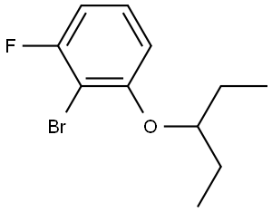 2-Bromo-1-(1-ethylpropoxy)-3-fluorobenzene Structure