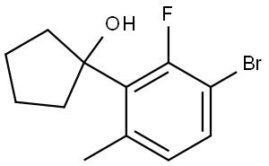 1-(3-bromo-2-fluoro-6-methylphenyl)cyclopentanol 구조식 이미지