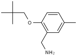 2-(2,2-Dimethylpropoxy)-5-methylbenzenemethanamine Structure