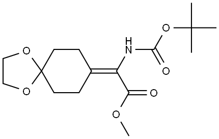 Methyl 2-(Boc-amino)-2-(1,4-dioxaspiro[4.5]decan-8-ylidene)acetate Structure