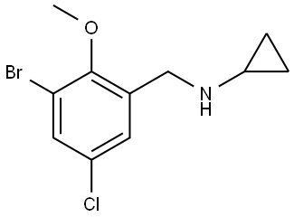 3-Bromo-5-chloro-N-cyclopropyl-2-methoxybenzenemethanamine Structure