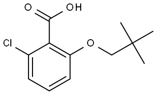 2-Chloro-6-(2,2-dimethylpropoxy)benzoic acid Structure