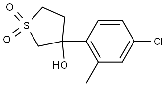 Thiophene-3-ol, 3-(4-chloro-2-methylphenyl)tetrahydro-, 1,1-dioxide Structure