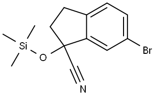 6-bromo-1-((trimethylsilyl)oxy)-2,3-dihydro-1H-indene-1-carbonitrile Structure