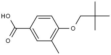 Benzoic acid, 4-(2,2-dimethylpropoxy)-3-methyl- Structure