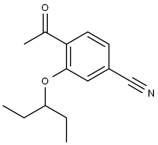 4-Acetyl-3-(1-ethylpropoxy)benzonitrile Structure