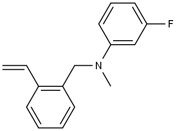 3-Fluoro-N-methyl-N-(2-vinylbenzyl)aniline Structure