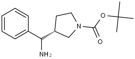 tert-butyl (3R)-3-(amino(phenyl)methyl)pyrrolidine-1-carboxylate Structure