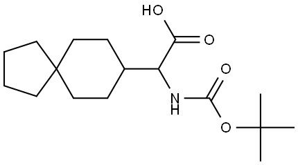 2-((tert-Butoxycarbonyl)amino)-2-(spiro[4.5]decan-8-yl)acetic acid Structure