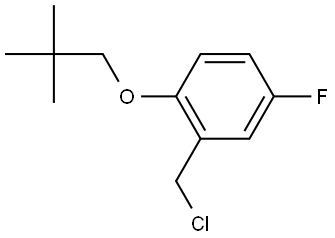 2-(Chloromethyl)-1-(2,2-dimethylpropoxy)-4-fluorobenzene Structure