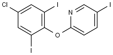 2-(4-Chloro-2,6-diiodophenoxy)-5-iodopyridine Structure