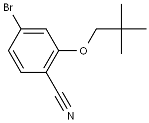 4-Bromo-2-(2,2-dimethylpropoxy)benzonitrile Structure