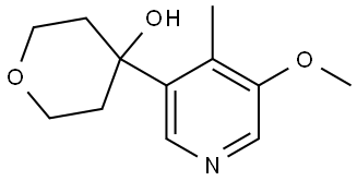 Tetrahydro-4-(5-methoxy-4-methyl-3-pyridinyl)-2H-pyran-4-ol Structure