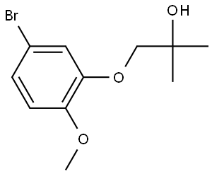 1-(5-Bromo-2-methoxyphenoxy)-2-methyl-2-propanol Structure